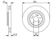 0 986 479 405 - Tarcza hamulcowa BOSCH DB W163 ML-KLASA 99-05