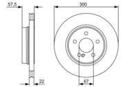 0 986 479 411 - Tarcza hamulcowa BOSCH /tył/ DB W204 C-KLASA 07-