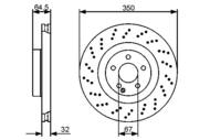 0 986 479 412 - Tarcza hamulcowa BOSCH DB W221 S-KLASA 05-