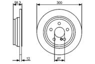 0 986 479 414 - Tarcza hamulcowa BOSCH /tył/ DB W221 S-KLASA 06-