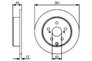 0 986 479 419 - Tarcza hamulcowa BOSCH /tył/ TOYOTA RAV 4 06-