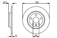 0 986 479 458 - Tarcza hamulcowa BOSCH /tył/ VAG A6 ALLROAD 06-