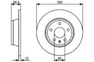 0 986 479 465 - Tarcza hamulcowa BOSCH /tył/ VAG TT QUATTRO 06-