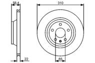 0 986 479 466 - Tarcza hamulcowa BOSCH /tył/ VAG TT QUATTRO 06-