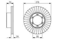 0 986 479 488 - Tarcza hamulcowa BOSCH RENAULT MASTER 80-97