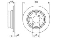 0 986 479 496 - Tarcza hamulcowa BOSCH /tył/ BMW 1 E82 07- 123D