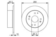 0 986 479 504 - Tarcza hamulcowa BOSCH /tył/ HONDA ACCORD 98-03