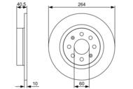 0 986 479 517 - Tarcza hamulcowa BOSCH /tył/ FIAT GRANDE PUNTO 05-