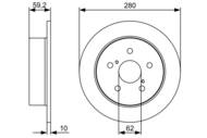 0 986 479 520 - Tarcza hamulcowa BOSCH /tył/ TOYOTA AVENSIS 05-09