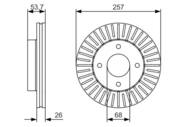 0 986 479 535 - Tarcza hamulcowa BOSCH /przód/ NISSAN NV200 10-