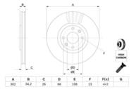 0 986 479 548 - Tarcza hamulcowa BOSCH 308/3008/C4/DS4 07-