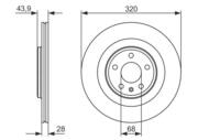 0 986 479 552 - Tarcza hamulcowa BOSCH /przód/ RENAULT LAGUNA 08-