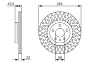 0 986 479 558 - Tarcza hamulcowa BOSCH /przód/ FIAT 500L 12-