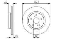 0 986 479 559 - Tarcza hamulcowa BOSCH SUZUKI GRAND VITARA 05-