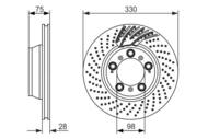 0 986 479 581 - Tarcza hamulcowa BOSCH /tył L/ PORSCHE 911 (996) 02-05