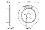 0 986 479 606 - Tarcza hamulcowa BOSCH /tył/ NISSAN MURANO 03- WE