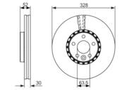 0 986 479 621 - Tarcza hamulcowa BOSCH /przód/ VOLVO XC60 08-