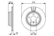 0 986 479 622 - Tarcza hamulcowa BOSCH /tył/ BMW 3 F30 11-