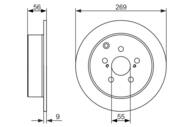 0 986 479 658 - Tarcza hamulcowa BOSCH /tył/ TOYOTA CELICA 99-05 1,8 16V