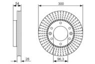 0 986 479 693 - Tarcza hamulcowa BOSCH /przód/ KIA CARNIVAL III 06-