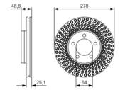 0 986 479 699 - Tarcza hamulcowa BOSCH /przód/ VOLVO V40 12-