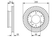 0 986 479 711 - Tarcza hamulcowa BOSCH /przód/ FORD RANGER 02-11