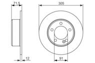 0 986 479 714 - Tarcza hamulcowa BOSCH /tył/ OPEL MOVANO B 10-