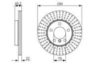 0 986 479 725 - Tarcza hamulcowa BOSCH MINI COUNTRYMAN 10-