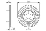 0 986 479 727 - Tarcza hamulcowa BOSCH /tył/ BMW X3 F25 10-