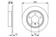 0 986 479 728 - Tarcza hamulcowa BOSCH /tył/ MINI COUNTRYMAN 10-