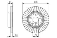 0 986 479 729 - Tarcza hamulcowa BOSCH /tył/ BMW 5 E60 03- /345X24/