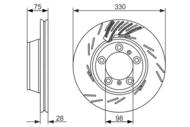 0 986 479 732 - Tarcza hamulcowa BOSCH /tył L/ PORSCHE PANAMERA 09-