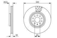 0 986 479 734 - Tarcza hamulcowa BOSCH VAG PASSAT 10-