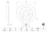 0 986 479 739 - Tarcza hamulcowa BOSCH /tył/ HONDA JAZZ 08-