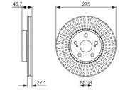 0 986 479 767 - Tarcza hamulcowa BOSCH /przód/ TOYOTA URBAN CRUISER 09-