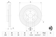 0 986 479 768 - Tarcza hamulcowa BOSCH /przód/ TOYOTA RAV 4 06-