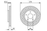 0 986 479 783 - Tarcza hamulcowa BOSCH /przód/ MITSUBISHI LANCER 08-