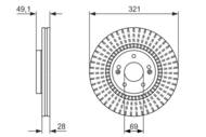 0 986 479 786 - Tarcza hamulcowa BOSCH /przód/ HYUNDAI SANTA FE II 09-