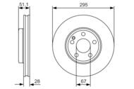 0 986 479 A01 - Tarcza hamulcowa BOSCH /przód/ DB W246 B-KLASA 11-