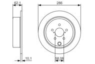 0 986 479 A10 - Tarcza hamulcowa BOSCH /tył/ SUBARU LEGACY V 09-