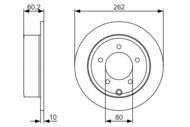 0 986 479 A39 - Tarcza hamulcowa BOSCH /tył/ DODGE CALIBER 06-