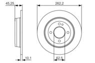 0 986 479 A44 - Tarcza hamulcowa BOSCH /tył/ KIA RIO III 11-