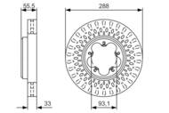 0 986 479 A49 - Tarcza hamulcowa BOSCH /przód/ FORD TRANSIT CUSTOM 12-