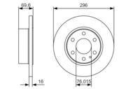 0 986 479 A51 - Tarcza hamulcowa BOSCH /tył/ IVECO DAILY III 06-