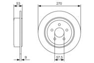 0 986 479 A79 - Tarcza hamulcowa BOSCH /tył P/ CHRYSLER CRUISER 04-10