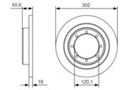 0 986 479 A93 - Tarcza hamulcowa BOSCH /tył/ OPEL MOVANO B 10-