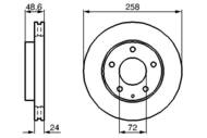 0 986 479 B25 - Tarcza hamulcowa BOSCH MAZDA 626 91-02