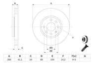 0 986 479 B46 - Tarcza hamulcowa BOSCH OPEL CORSA C 00-06 1,4-1,8