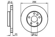 0 986 479 B57 - Tarcza hamulcowa BOSCH VAG SHARAN 95-01