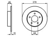 0 986 479 B64 - Tarcza hamulcowa BOSCH /tył/ NISSAN PRIMERA 02-08